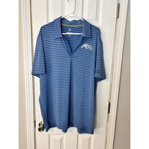 Western Michigan Broncos Adidas  Climacool Polo Men's Blue XL Striped